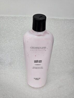 Aloepure Hand & Body Silk Lightweight Lotion 8 Oz Hydrating Organic Aloe Vera